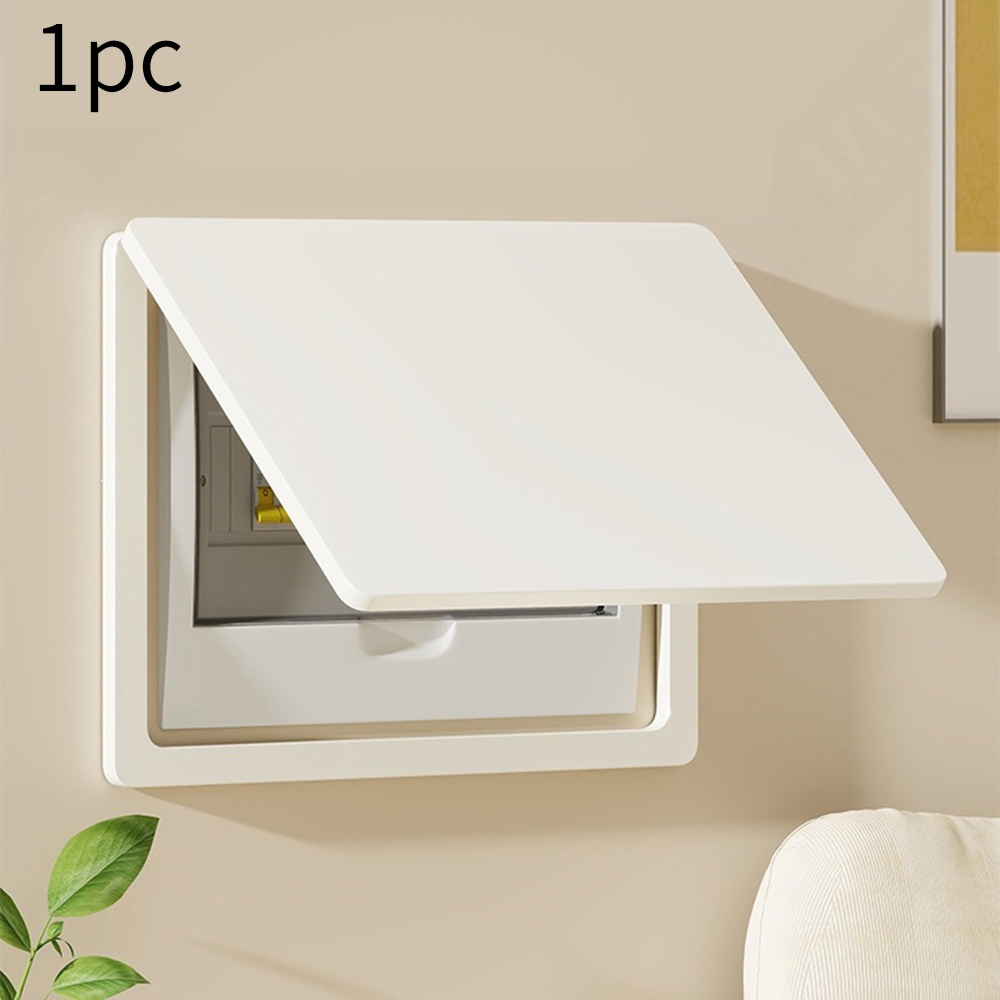 TEMU Placa de cubierta para de eléctrico de pared, 1 pieza - Instalación sin taladro, panel de plástico que oculta de corriente, rectangular para
