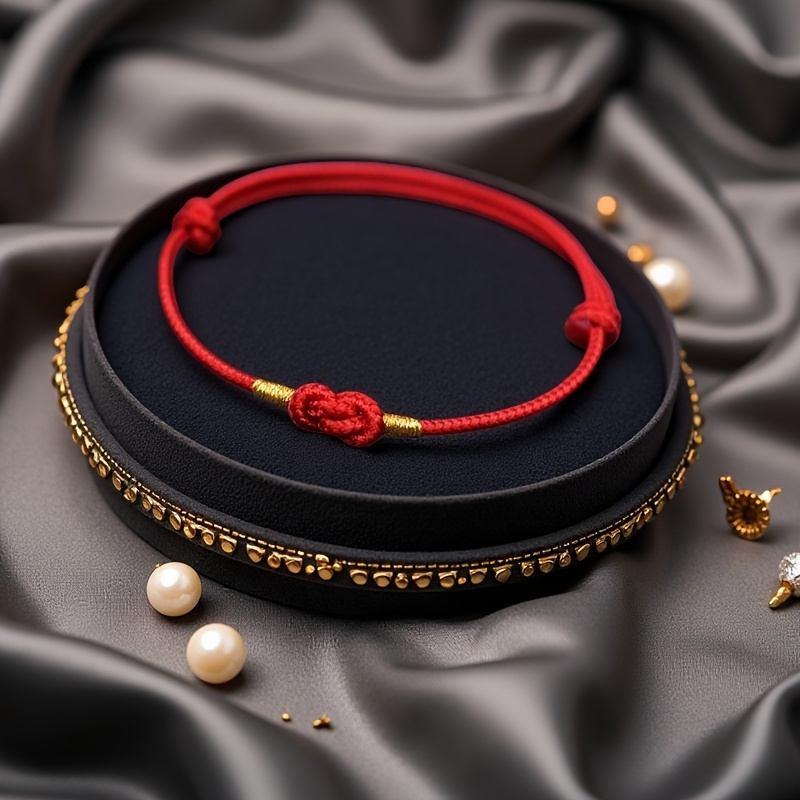 2pcs Handwoven Lucky Knot Bracelet Set, Unisex