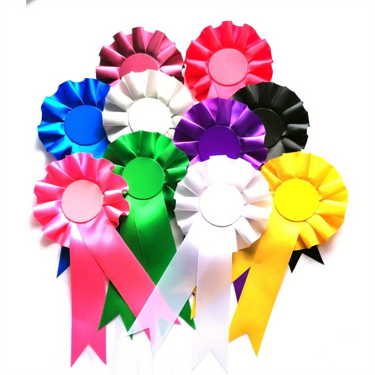 E-shop Geschenk für Sie/Ihn 8-teiliges Set bunte Bandabzeichen, geeignet für Mottoparty-Dekorationen, Medaillenbänder, Rosetten &