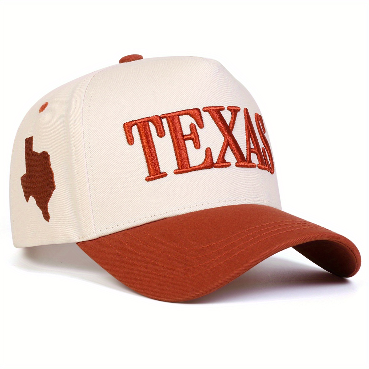 E-shop 1 Stück Herren TEXAS Baseballkappe, Verstellbare Outdoor-Sportmütze für Frühling/Herbst Reisen und Strandurlaub