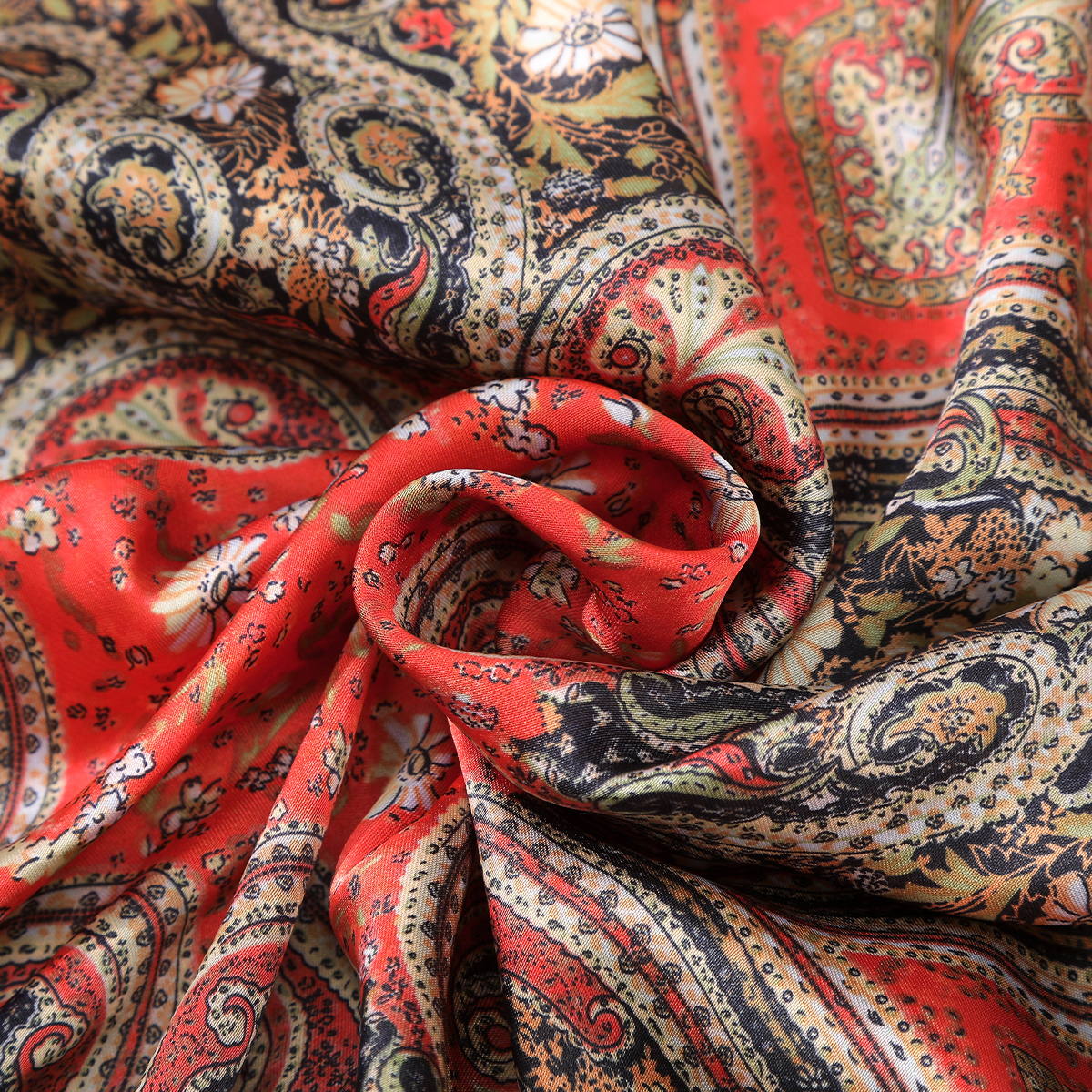 4pcs *'s Large Western Style Scarf Vintage Floral Print Bandana,  Square *'s Retro Neck Accessory for Outdoor Activities