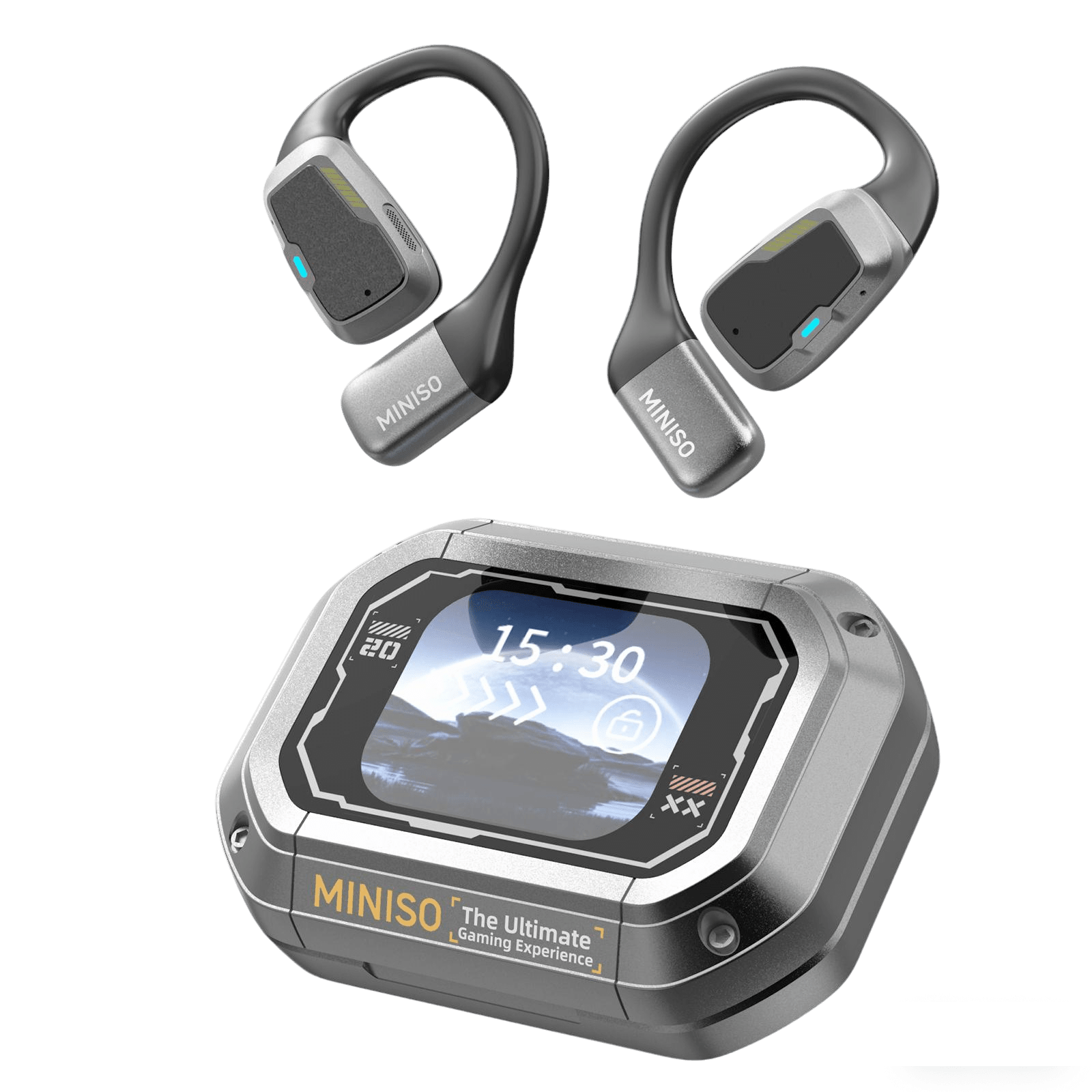 TEMU Miniso M98 Soft And Comfortable Wireless Earphones, Supporting Intelligent Translation In Over 150 Languages, 36-hour , High-definition Screen,