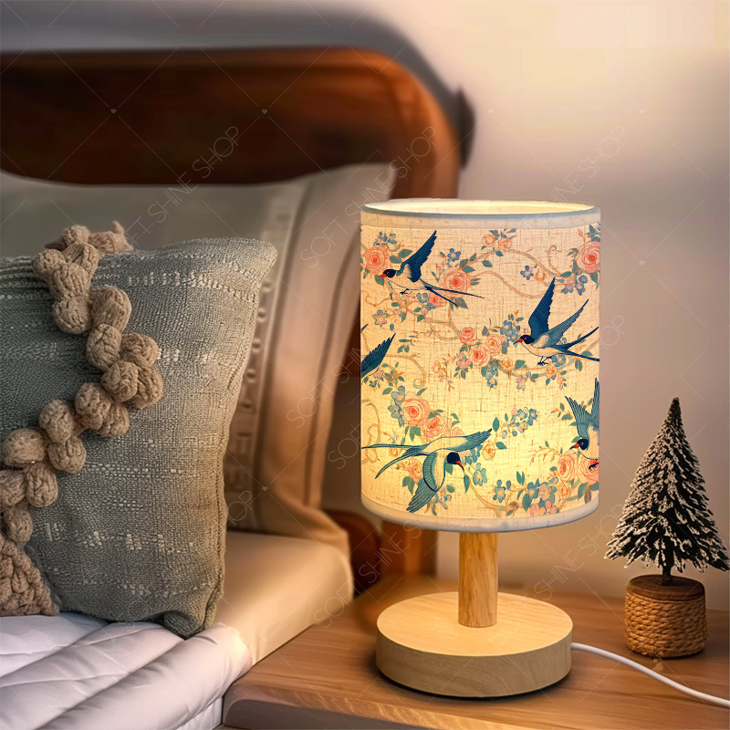 LED Fabric Desk Lamp Powered by USB, Nightstand Accent Light