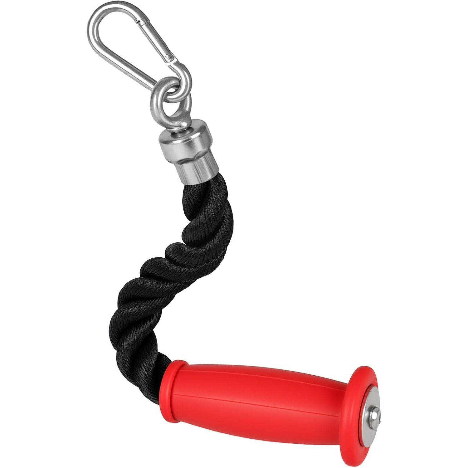 TEMU per tricipiti in nylon con maniglie antiscivolo e moschettone - Attacco a cavo sola per allenamento dei tricipiti, fitness, costruzione