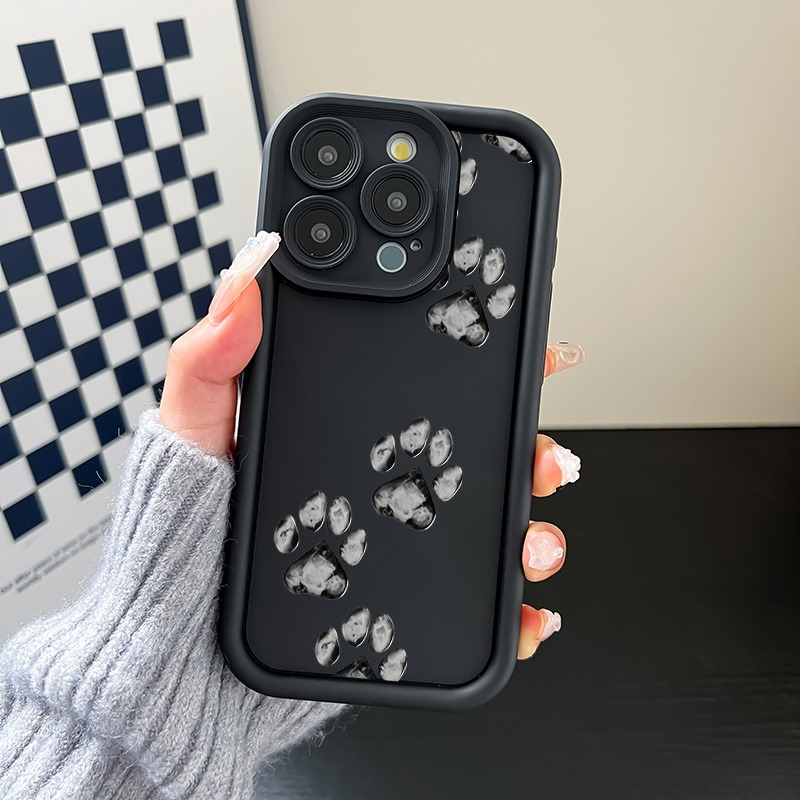 TEMU Phone Case - 1pc Creative Tiger Paw Print High Bamboo Durable Phone Anti-fall Protective Case, Suitable For Iphone 16 15 14 13 12 11 Xs Xr X 8 7