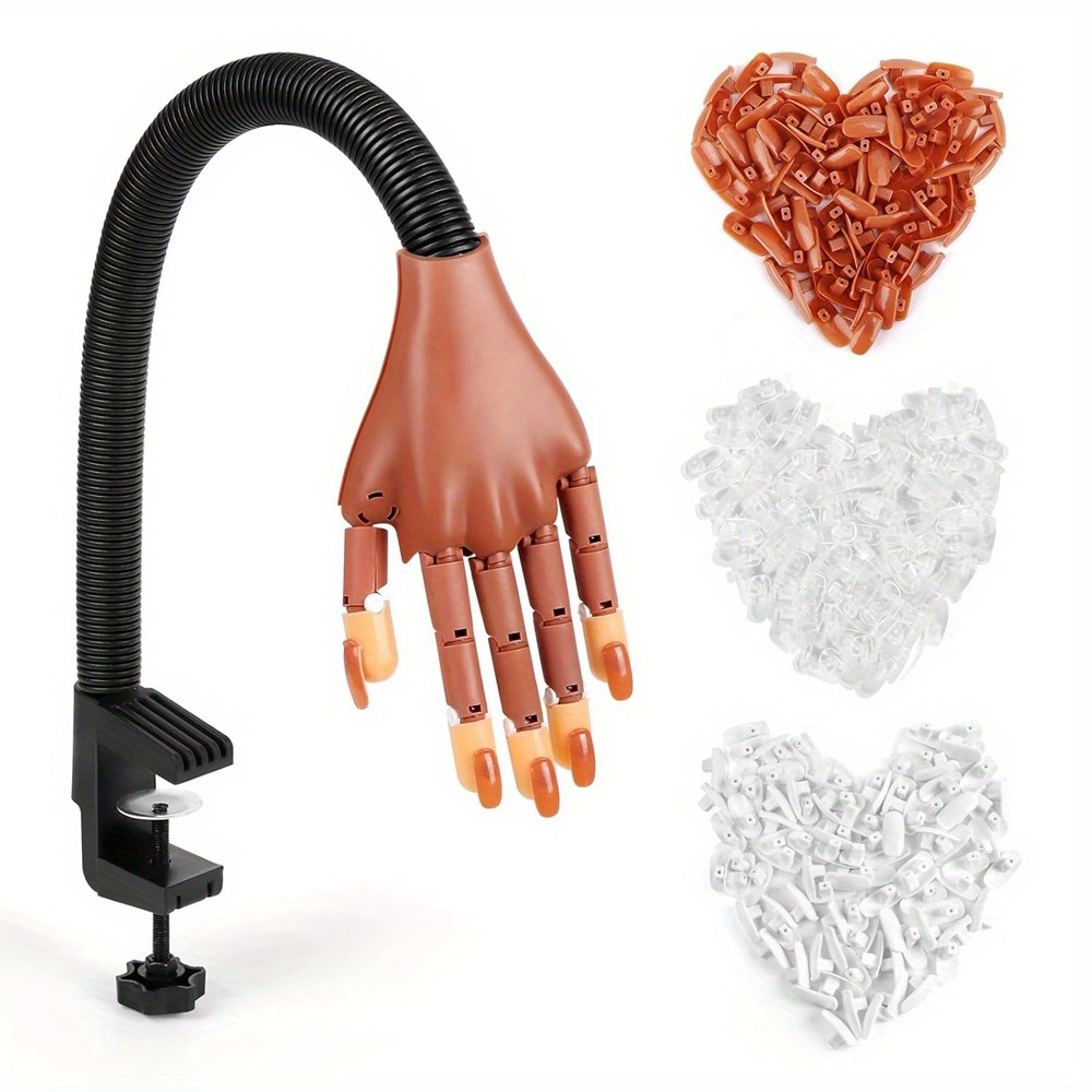 Image of A Versatile Practice Hand Designed For Nail Art, Featuring Movable Parts Suitable For Gel For Nails, Ideal For Beginners And Professionals In Salons Or For