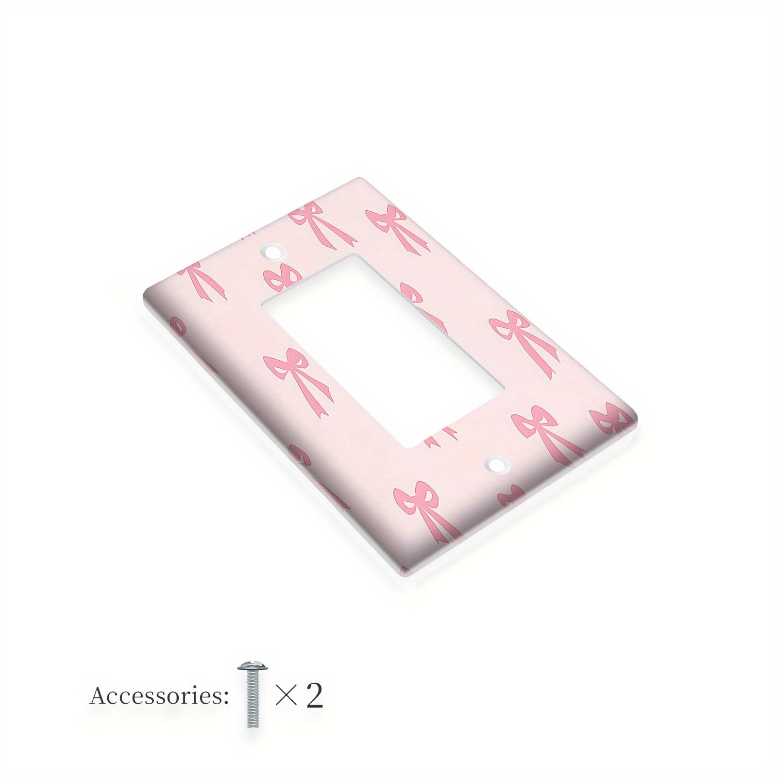 TEMU 1pc Plaque de Commutation Décorative Nœud Papillon 1 Gang/2 Gang, Couvercle de Interrupteur, Plaque Murale Électrique Décorative, Plaque de