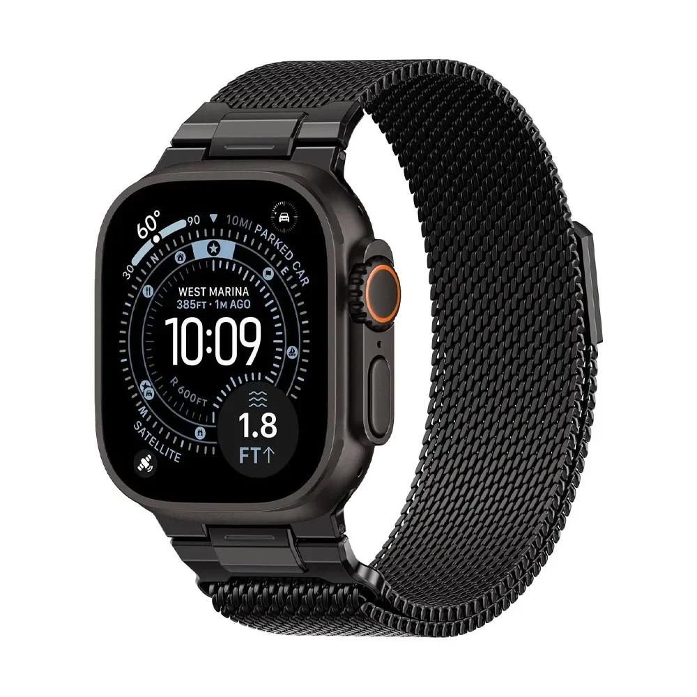 Image of Milanese Loop For Watch /2 Band 49mm 47mm 46mm 45/44mm 43mm 47mm | Magnetic Mesh Wristband, Iwatch Ultra 2/ Series 12/11/10/9/8/7/6/5