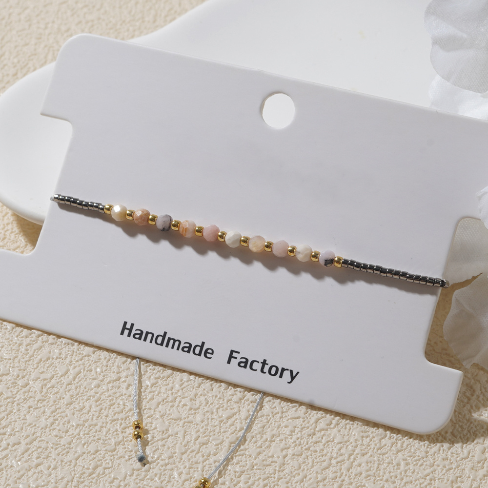 Image of A New Chinese-style Bohemian Light Pink Natural Crystal Bracelet Symbolizes Wealth And , Suitable For Men And Women, Perfect For Occasions, And An Ideal Gift For , Family