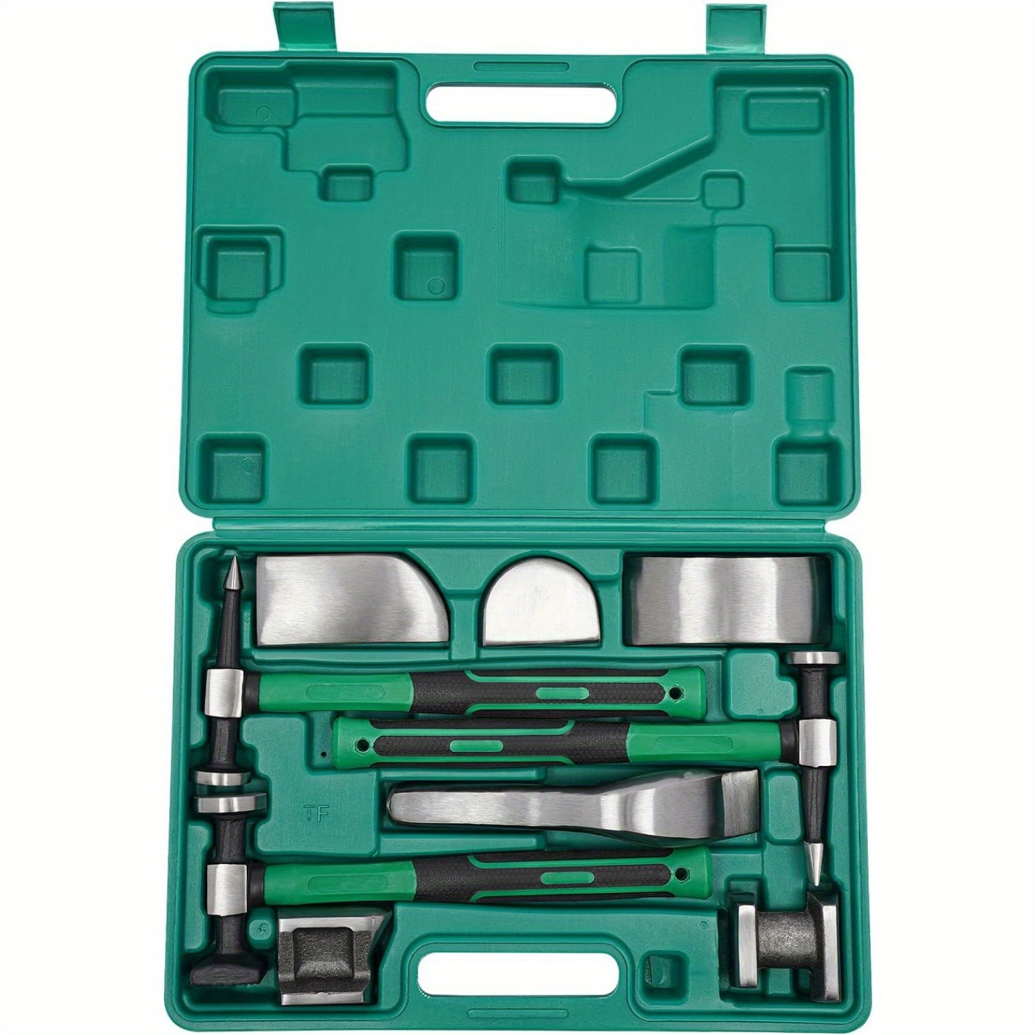TEMU 9pcs Auto Hammer Fender Tool Hand Car Auto Body Dent Repair Tools Car Sheet Metal Shaping Movable Car Body Corrector Kit