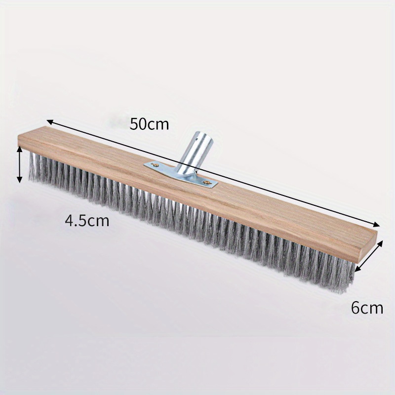 TEMU Stainless Steel Wire Floor Scrub Brush Heavy Duty Floor Scrub Brush Long Handle Wood Scrub Brush For Garden Clean