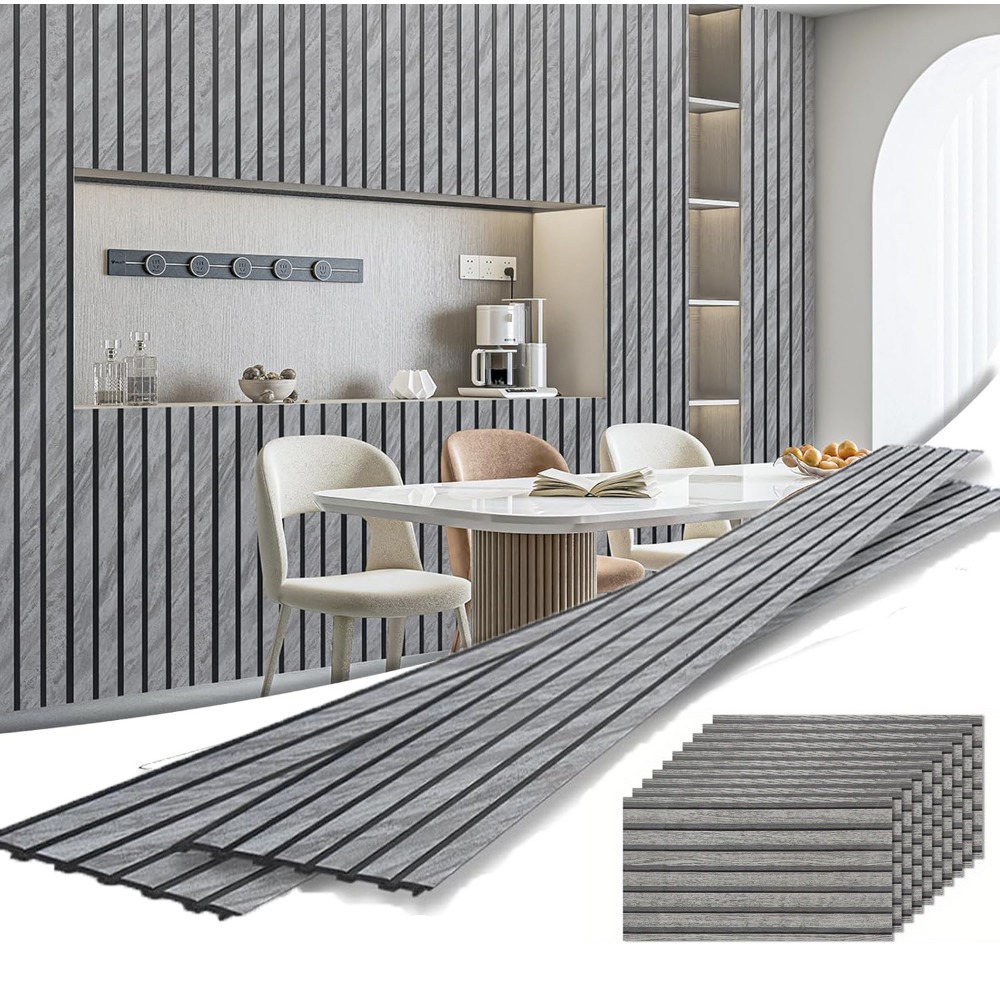 Image of 10-pack Of Wood Grain Striped Self-adhesive Wall Stickers, Suitable For Bathrooms, Bedrooms, Living Rooms, Home Theaters, And