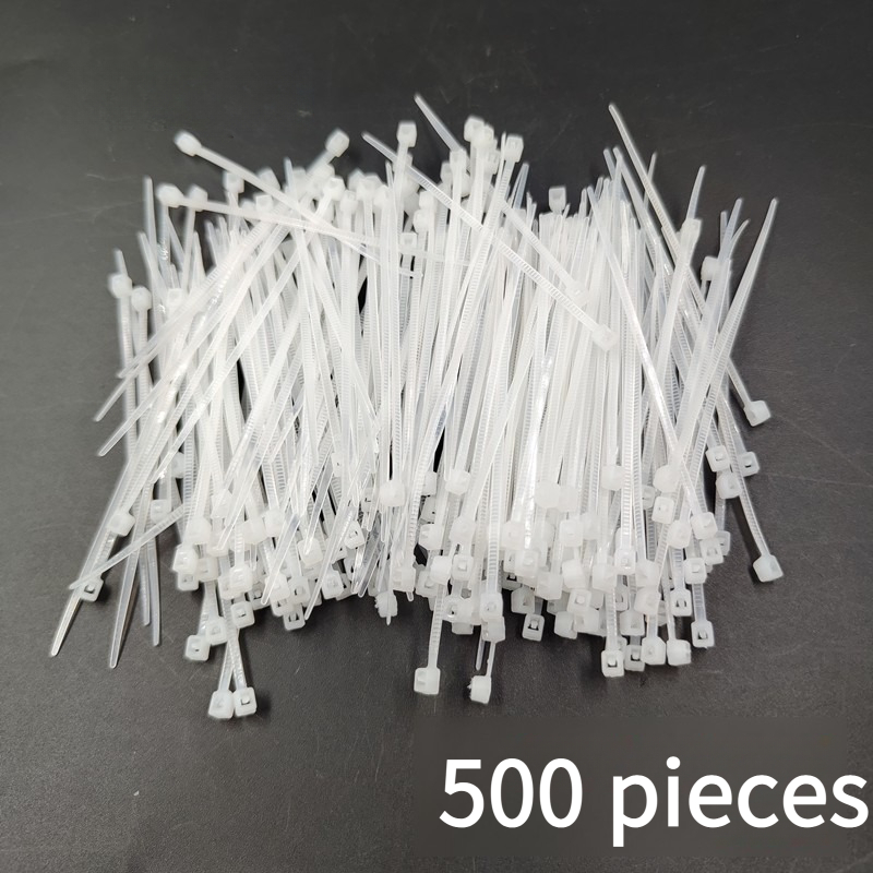 E-shop 500 Stück - 1 Stück, Mini-Nylon-Kabelbinder, Einweg-Multifunktions-- Organisationszubehör, Kleine Kabelbinder