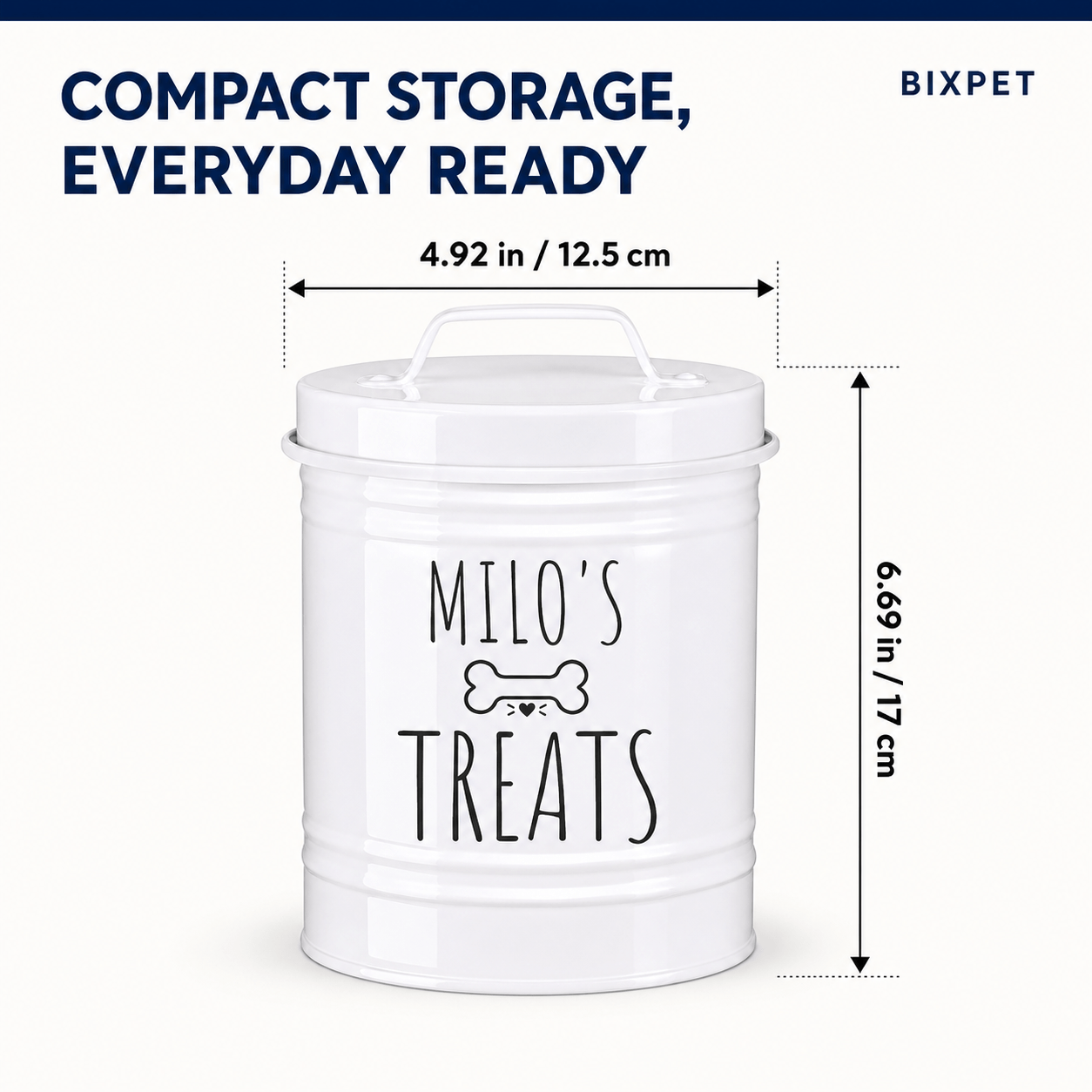 Customizable Iron Dog Food Storage Bucket with Lid