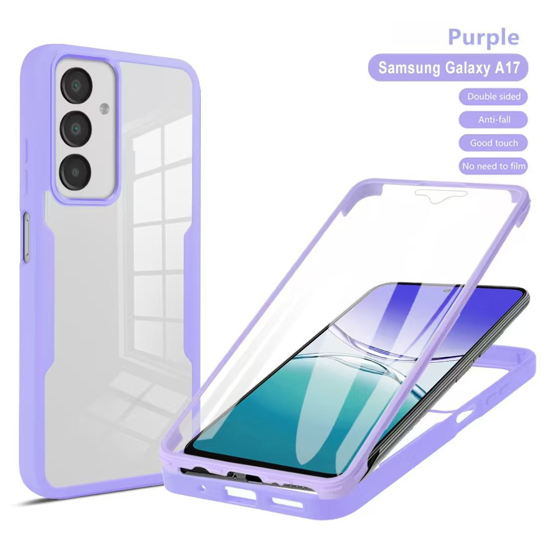 TEMU Phone Case: Case For Galaxy A17, 360 Full Coverage Screen Transparent Shockproof Durable Hard Back Cover