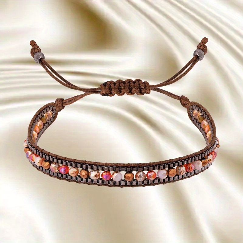 Vintage Handwoven Bracelet Bohemian Beaded Adjustable Ethnic Style