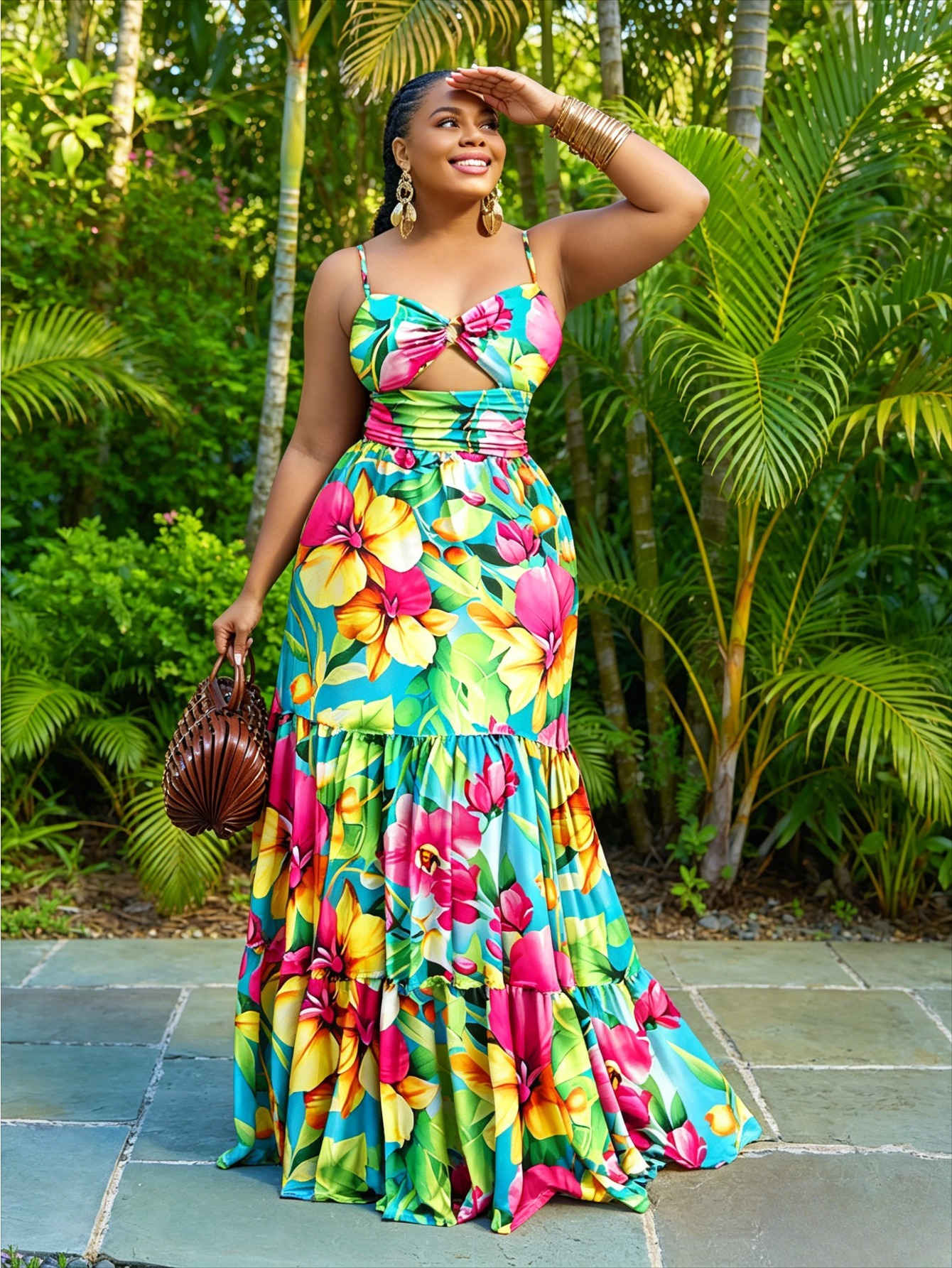 maxi floral dresses sold on Temu United States