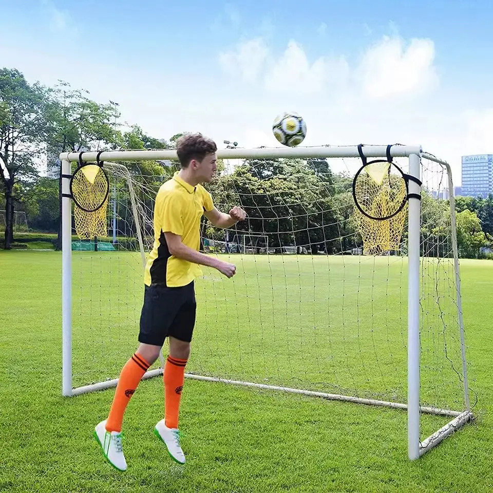Soccer Goal Net For And Players - Sturdy Polyester Training Net Featuring A And Black Pattern, Portable Rebound Net For Home Practice, Suitable For Goalie And Striker Exercises