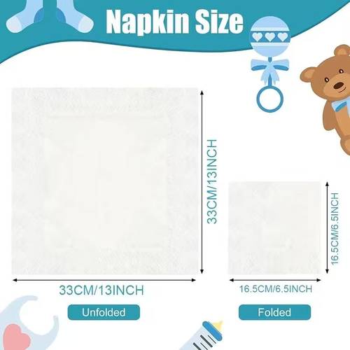 20pcs 6 5x6 5 inch napkins stylish printed with kawaii marshmallow character illustration featuring cursive marshmallori text home kitchen dining table birthday parties daily use napkin