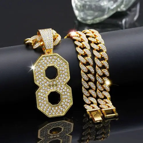 fashionable jewelry featuring with diamonds a pendant for men exuding a high end punk hip hop with a cuban chain