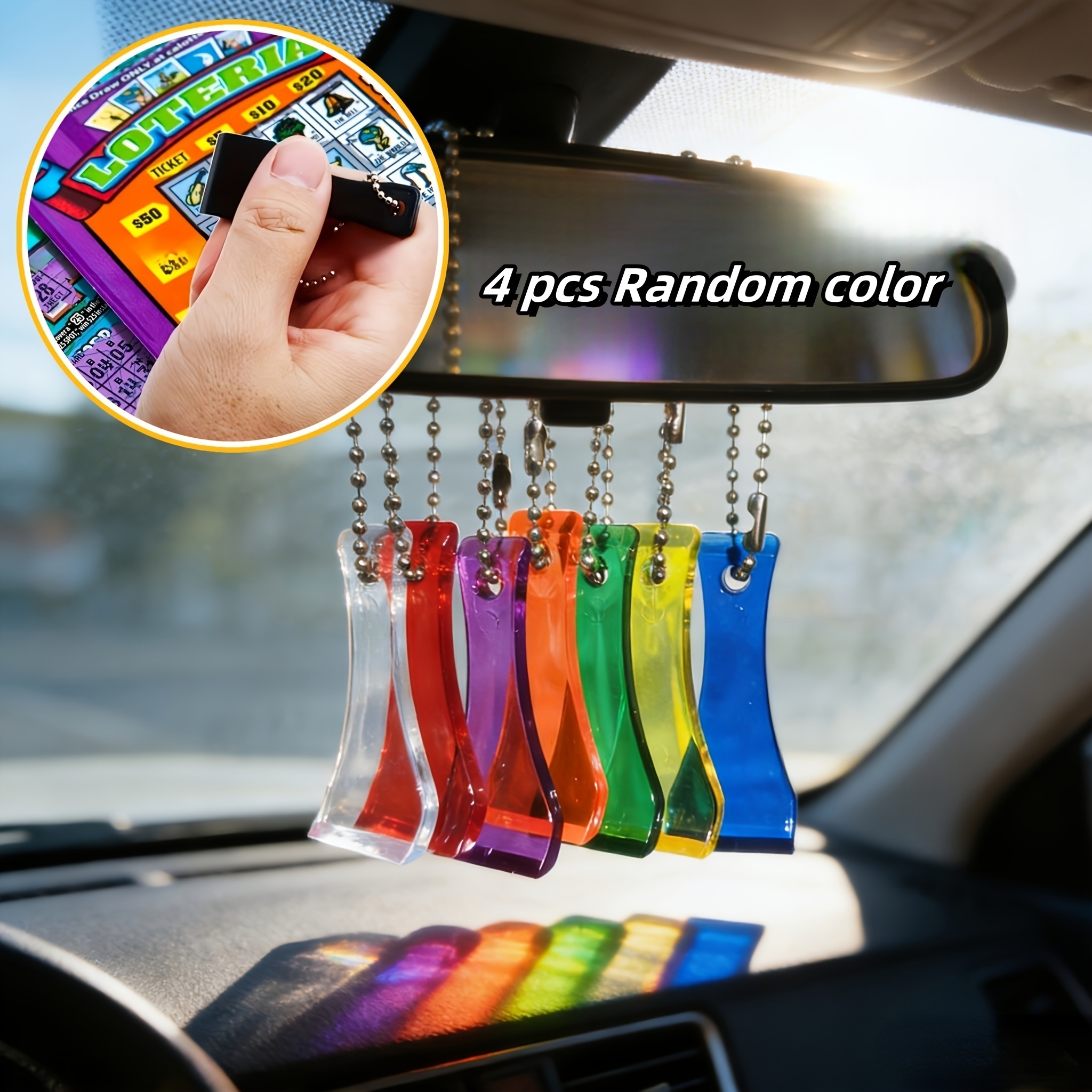 TEMU 4pcs Lottery Scraper Tools, Random Colors, Suitable For , Competitions, Etc., Multi-functional Lottery Scraping Tool, Durable Ticket Scraping