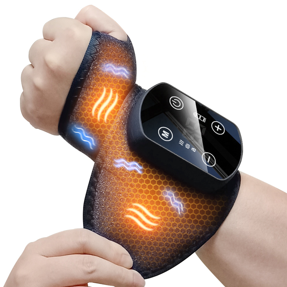 TEMU Cordless Wrist Heating Pad & Massager - 5 Heat Levels, 3 Massage , 3000mah Rechargeable Battery, Dual-power (/battery), Portable Hand Warmer &
