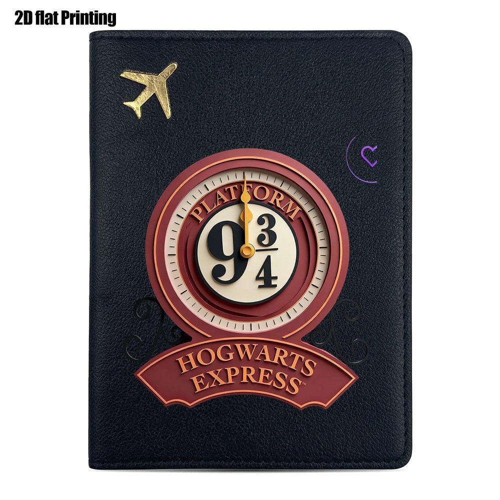 TEMU .harry Potter Hogwarts Printed Minimalist Travel Passport Holder Birthday Gift For