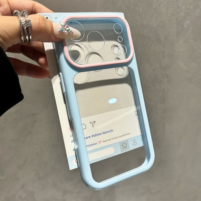 TEMU para Teléfono - Bloques de Color Macaron Compatible con Apple 17 Pro Max, Compatible con Iphone 18 Pro Max/Iphone 16 Pro, Nueva Cielo Estrellado