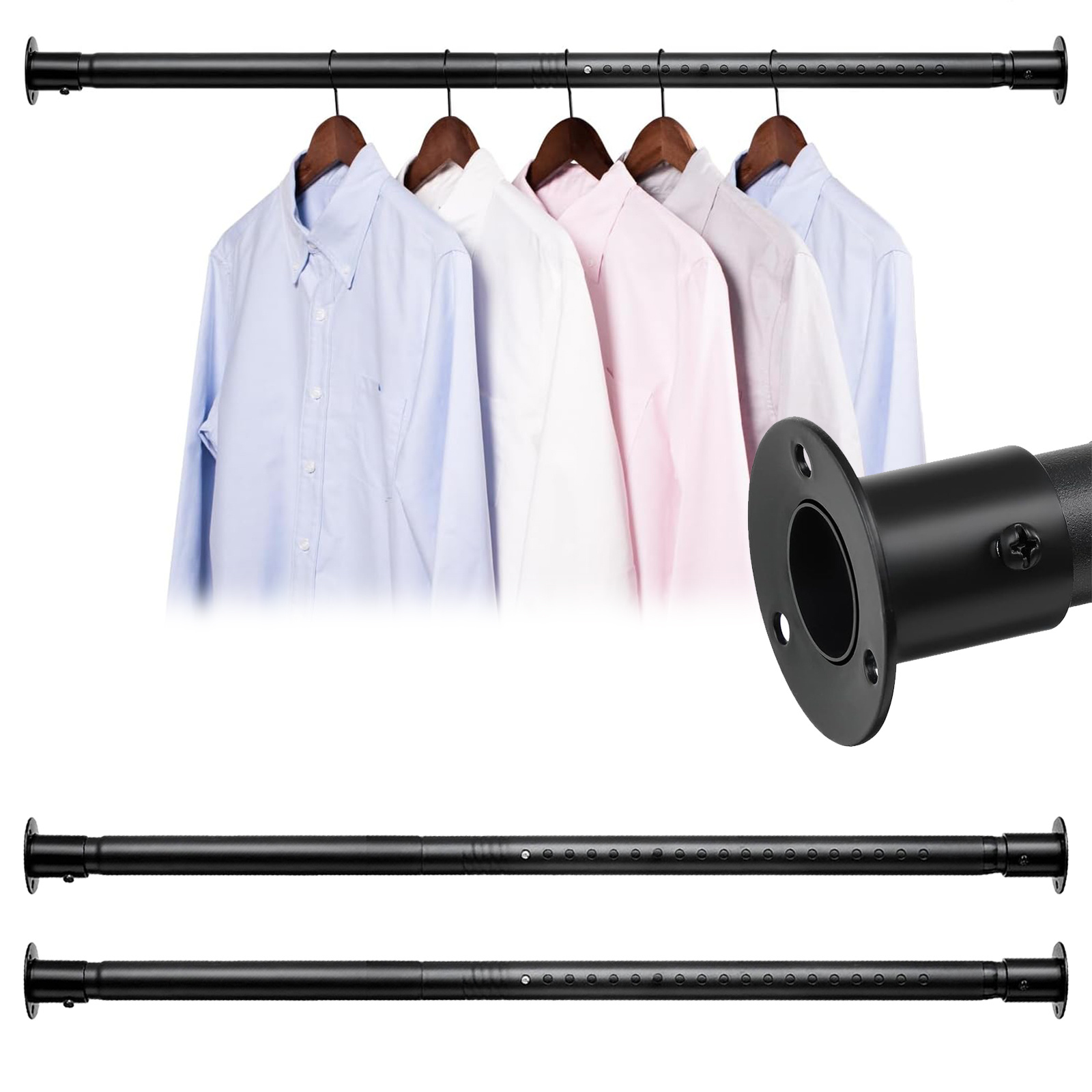 closet rods for hanging clothes sold on Temu United States
