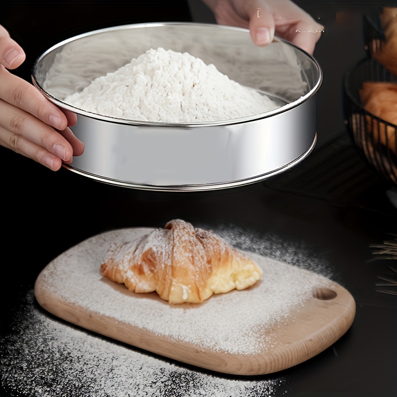 SHAON Stainless Steel Fine Mesh Flour Sifter with Ergonomic Handle and Non-Slip Base - Heavy-Duty Manual Kitchen Tool for Sifting Flour, Powdered Sugar, Cocoa - Versatile Baking Sieve for Cakes, Pies, Bread, Pastries - Durable and Easy-to-Clean 16 SHAON Stainless Steel Fine Mesh Flour Sifter with Ergonomic Handle and Non-Slip Base - Heavy-Duty Manual Kitchen Tool for Sifting Flour, Powdered Sugar, Cocoa - Versatile Baking Sieve for Cakes, Pies, Bread, Pastries - Durable and Easy-to-Clean