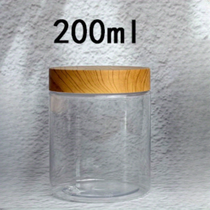 1pc Face Cream Storage Jar Plastic Jars Round Clear Cosmetic Container With Lids, Eternal Moment Slime Jars Travel Storage Travel Bottle
