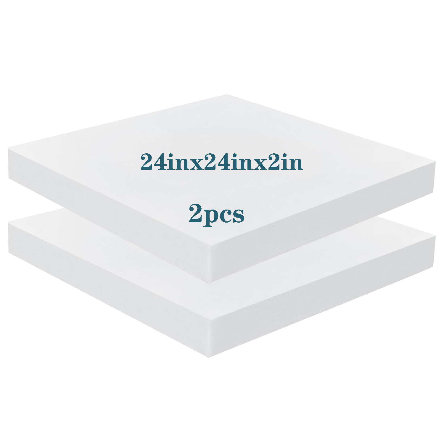 TEMU 1 /2 unidades de relleno de espuma de densidad de 24 pulgadas x 24 pulgadas x 2 pulgadas, corte cuadrado, utilizado para hacer cojines de sofá y