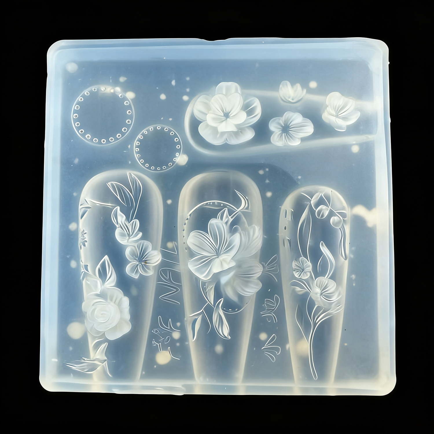 TEMU Silicone Molds For 3d Flower Nail Charms, Tools For Beads And Necklaces, Resin Molds For Nail Art Additions, And Supplies For Women's Decoration