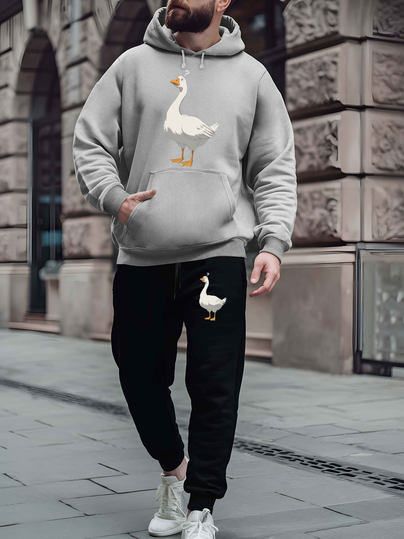 conjunto sudadera capucha estampada hombre top deportivo Temu