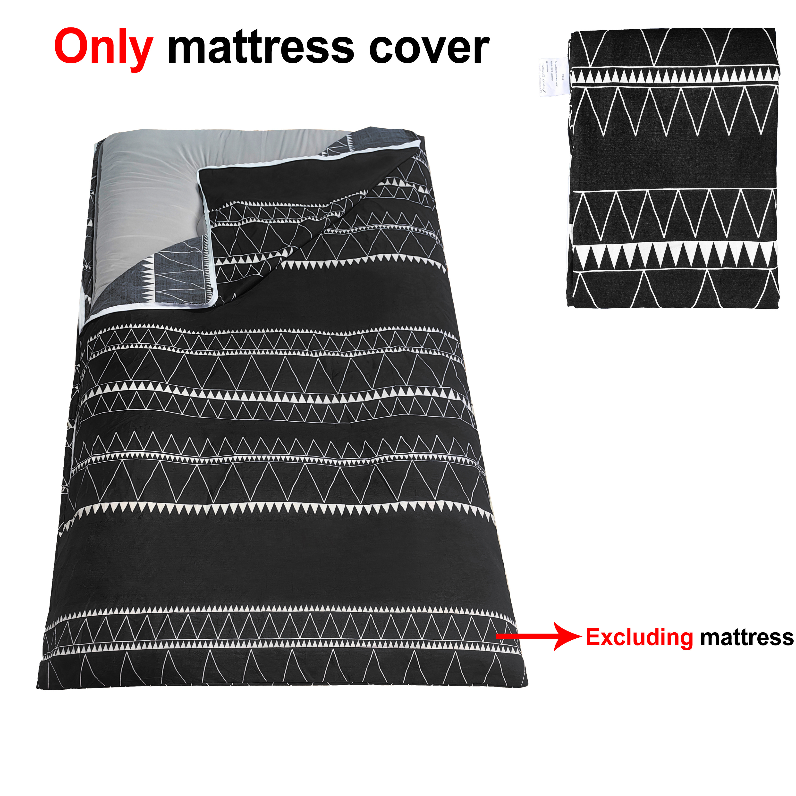 Image of Mattress Cover For Traditional Japanese Futon Mattress, Zippered Floor Mattress Cover, Super Soft And Machine Washable, Twin, Full, Queen