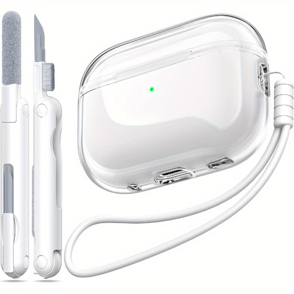 For Airpods Pro 2nd/1st Generation Case Cover, Compatible With For 2nd Gen Usb C Charging Port, Transparent Case