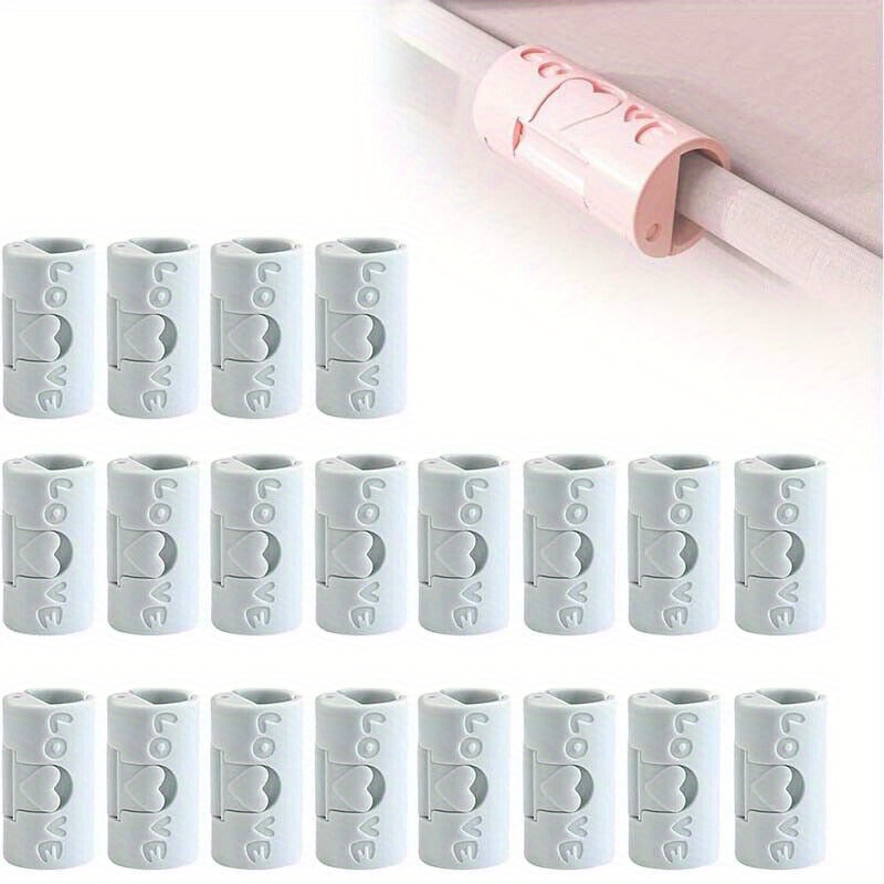 

24pcs Reusable Bed Sheet Grippers - Blanket & Duvet Cover Clips, Non-slip Fasteners For Comfortable Sleep