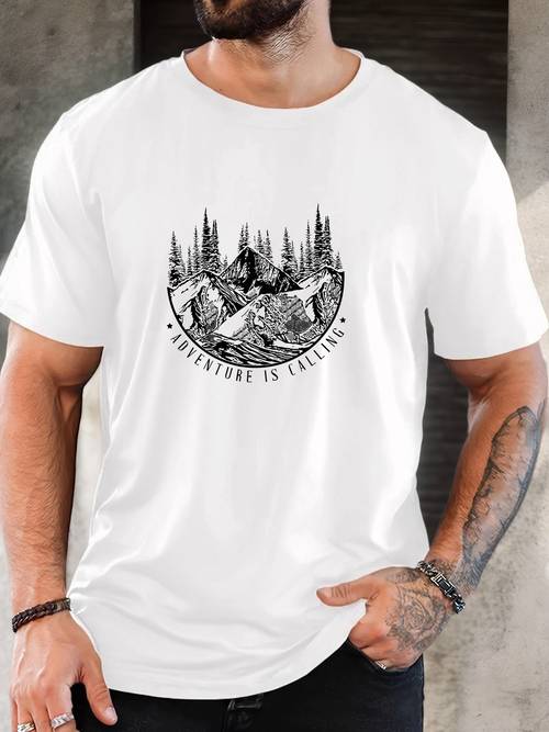 item picture mens casual fashion t shirt with an adventure is calling design
