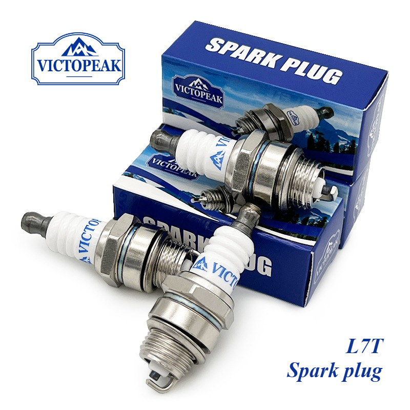 Image of Garden Tool Parts Accessories Victopeak Chainsaw And Brush Cutter L7t Spark Plugs 3pcs Chain Saw Spark Plug Grass Mower Spark Plug