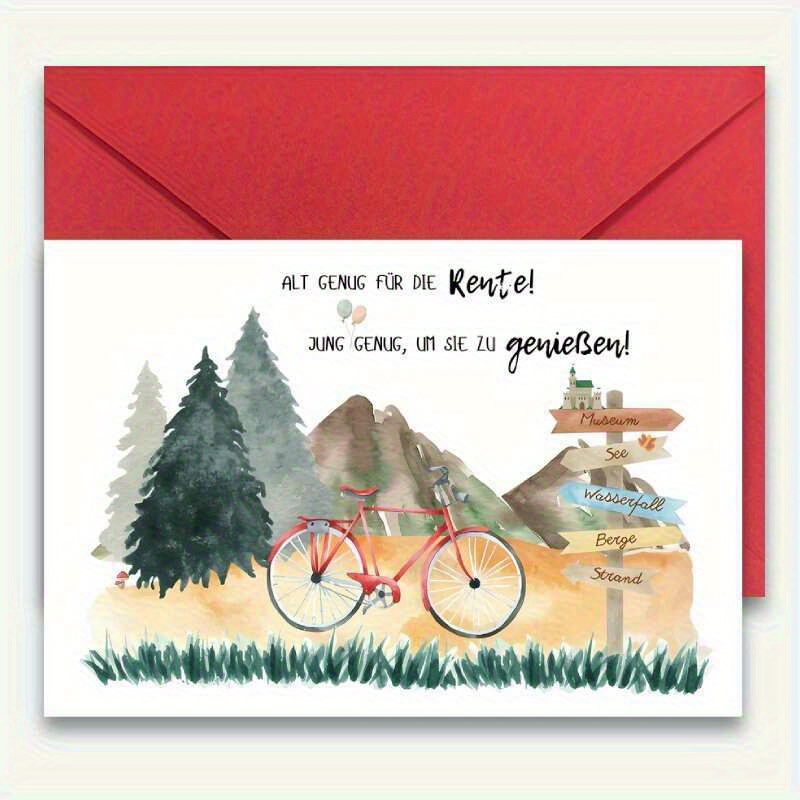 TEMU A German Farewell Card, A Retirement Card For Colleagues, A Gift For Cyclists And Race Car Drivers, Suitable For , New Jobs, Or Pensions