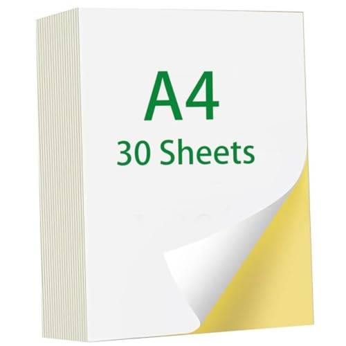 printable sticker paper sheets white sticker paper full for laser inkjet printers letter size 21 x 29 7cm