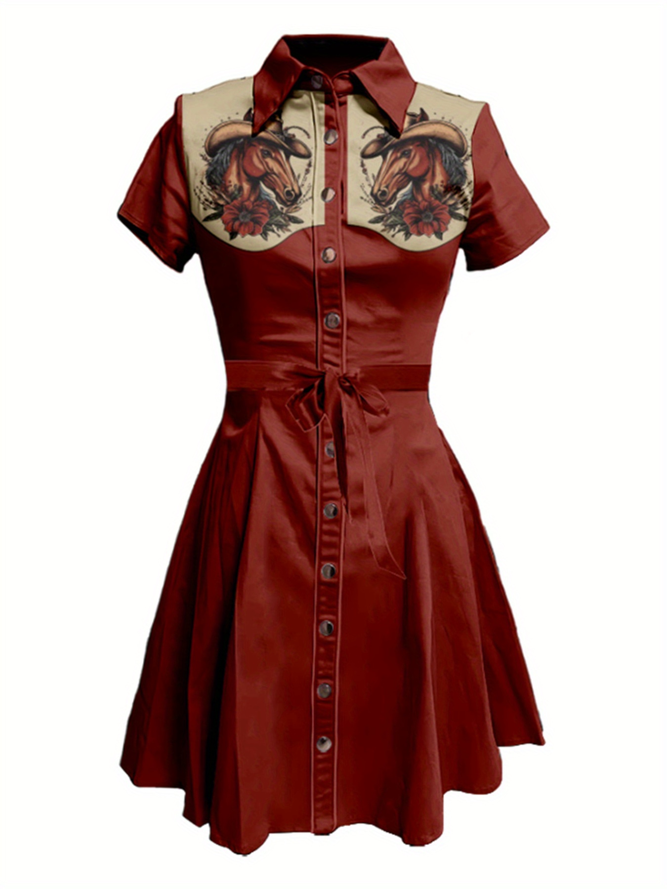 vintage cowgirl dresses sold on Temu United States