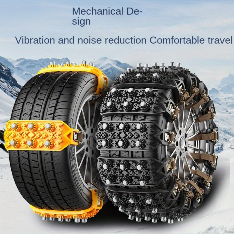 6 rivet strong rubber snow tire chains compatible with all vehicles versatile sturdy and   Product details 3