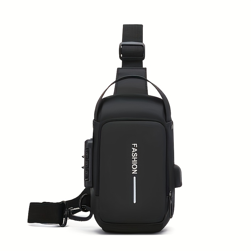 Image of Anti-theft Motorcycle Backpack With Lock, Convertible Crossbody Bag, Zipper Closure And Anti-theft Compartment, Adjustable Straps, Phone/tablet Pocket - Suitable For Commuting, Travel