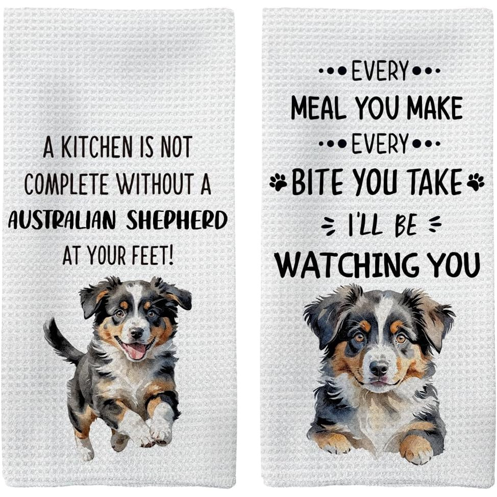 

Dog Kitchen Towel Set Of 2, Dog Gift, Dog Decoration Towel, Dog Rag Tea Towel Dish Towel, Dog Kitchen Decoration 18x26inch