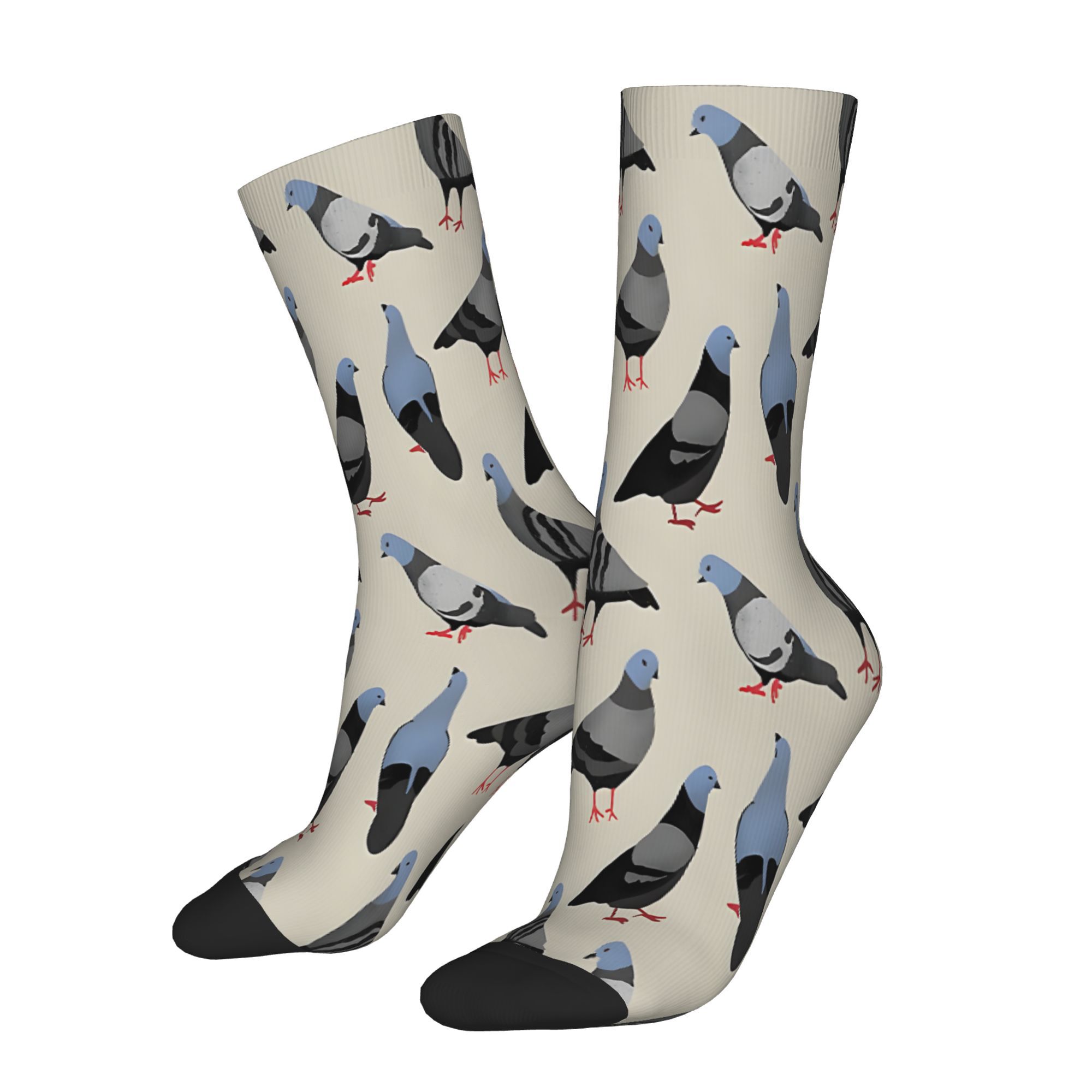 

Men's Hip Hop Pigeons Socks - Fun, Seamless, -fit Casual Novelty Socks With Vintage Design