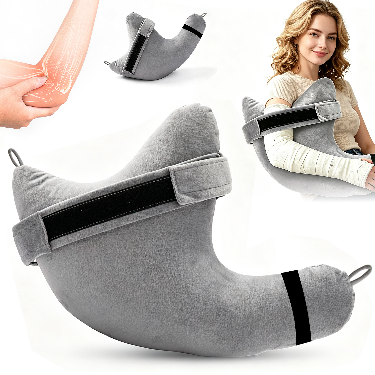 Ergonomic W-shaped Rest Pillow Perfectly Fits Body , Features Detachable Easy-clean Cover, Serves As A Comfortable Supportive Auxiliary Cushion