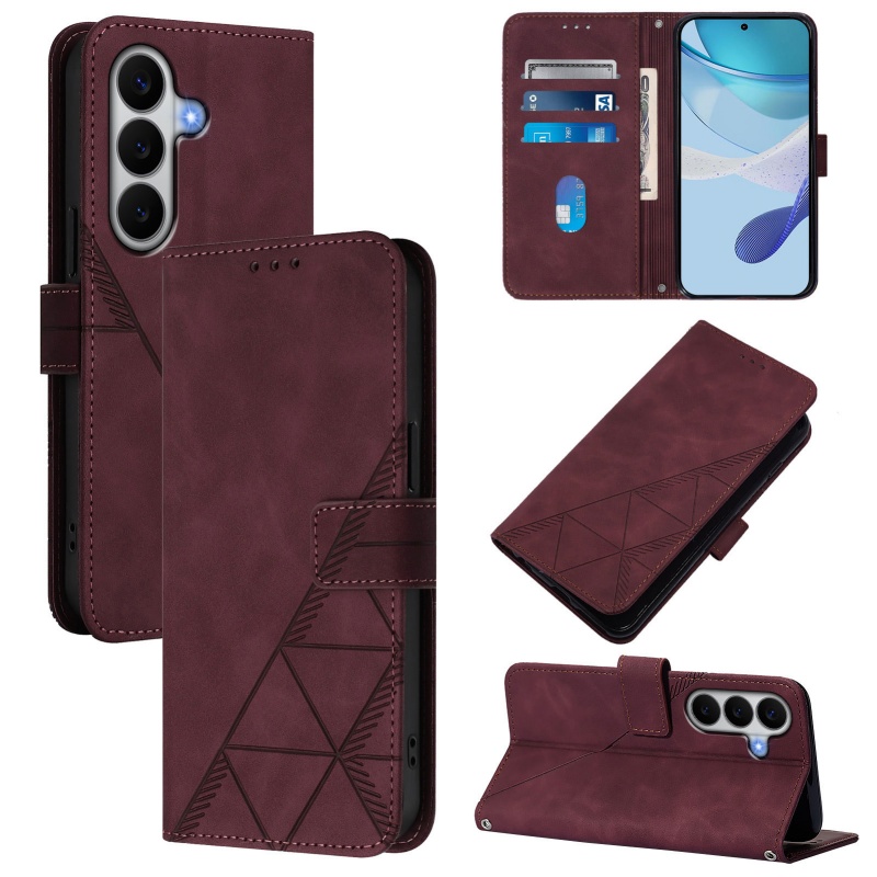 TEMU Phone Case - Faux Leather Phone Case For A27 5g, With Black Lanyard And 3 Card Slots 1 Cash Slot Anti-theft Wallet Card Holder Case, Supports