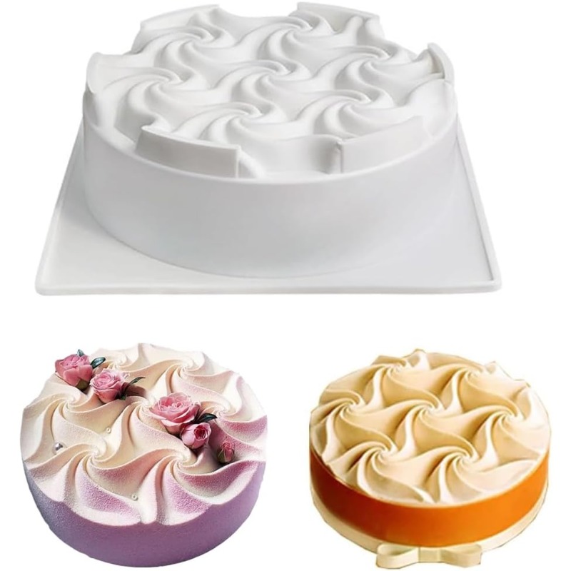 Image of 6inch 3d Diy Single Flower French Mousse Cake Silicone Mold Flower Chrysanthemum Sunflower Donut Cake Molds Glycerin Soap Bar Silicone Mold Pan