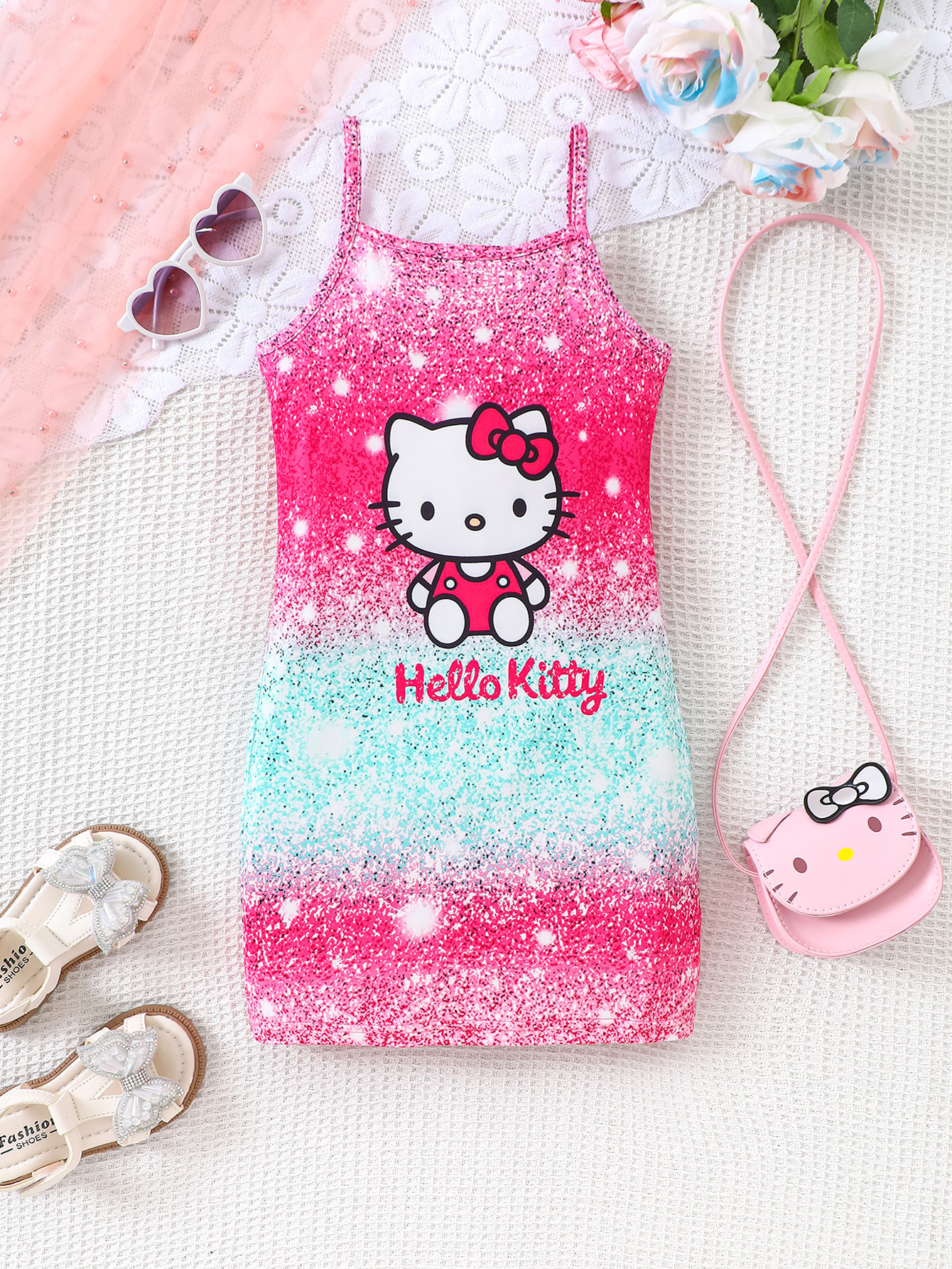 hello kitty dress for 7th birthday Lola + The Boys Sequin Hello Kitty Party Dress, 10